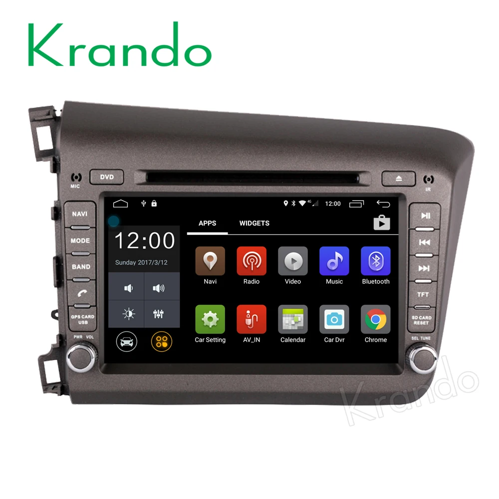 Krando 8 "Android 8,0 Автомобильная навигационная и мультимедийная система для Honda Civic 2012 2013, аудио радио, gps, dvd-плеер, Wi-Fi, 3G, DAB +
Krando 8 "Android 8,0 Автомобильная навигационная и мультимедийная система для Honda Civic 2012 2013, аудио радио, gps, dvd-плеер, Wi-Fi, 3G, DAB +