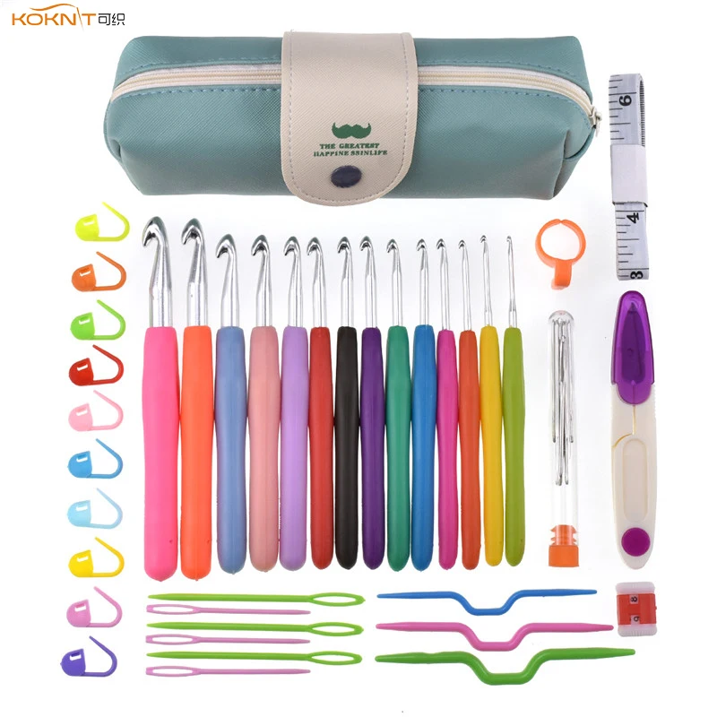 46pcs 8/9/10mm KOKNIT Pack Crochet Hooks Set Big Size Soft Handle Crochet Needles Yarn Weave Knitting Needles Set With Bag 
46pcs 8/9/10mm KOKNIT Pack Crochet Hooks Set Big Size Soft Handle Crochet Needles Yarn Weave Knitting Needles Set With Bag