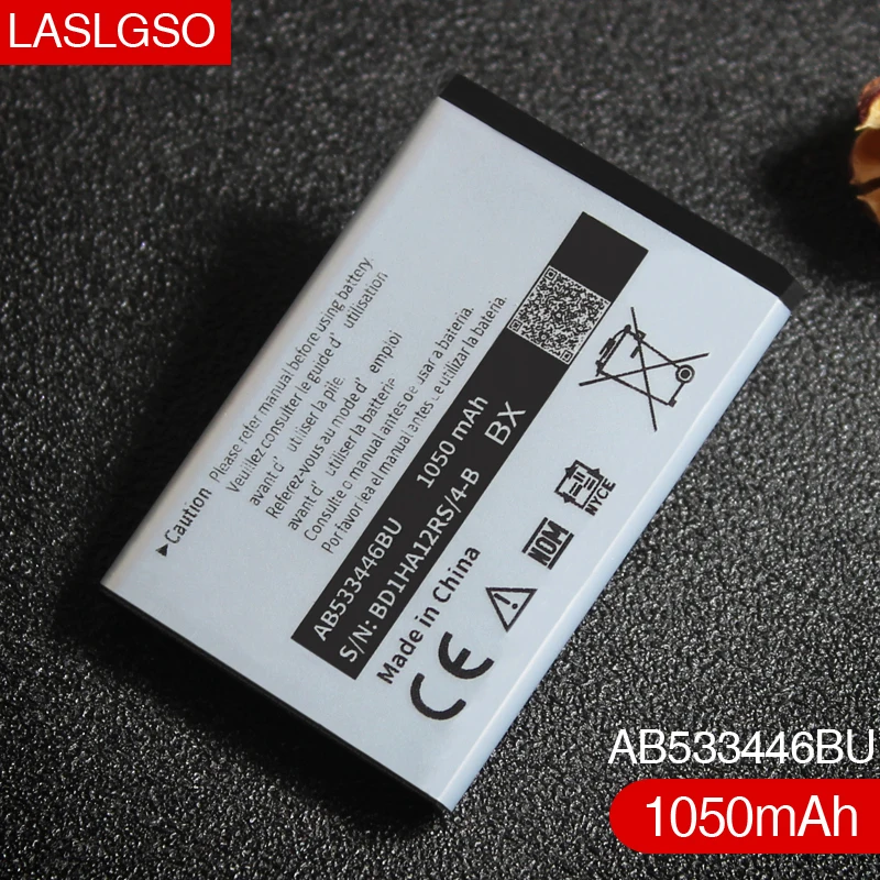 100% хорошее качество AB553446BU аккумулятор для Samsung B2100 C3300 Xplorer B100 SCH B619 C3300K C5212 Duos C5212i