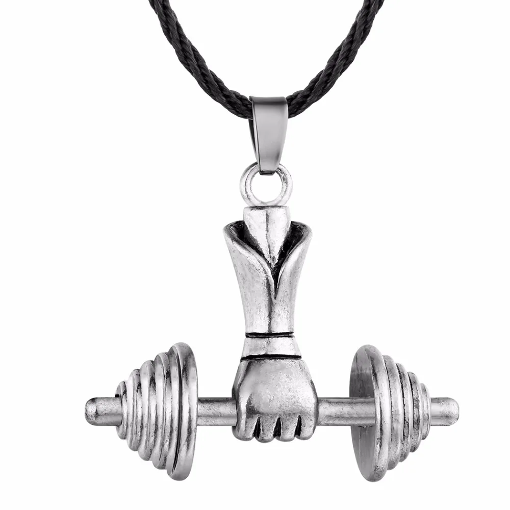 Nostalgia Sports Charm Hand Holding Dumbbell Pendant Necklace Fitness Mens Jewellery Fathers Day Gift
Nostalgia Sports Charm Hand Holding Dumbbell Pendant Necklace Fitness Mens Jewellery Fathers Day Gift