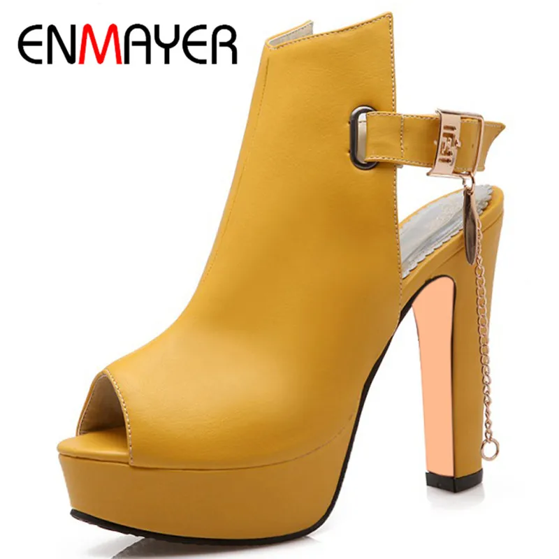ENMAYER Gladiator Summer Pumps Shoes Woman High Heels Plus Size 34-47 Black Yellow White Shoes Peep Toe Platform Shoes Womens
ENMAYER Gladiator Summer Pumps Shoes Woman High Heels Plus Size 34-47 Black Yellow White Shoes Peep Toe Platform Shoes Womens