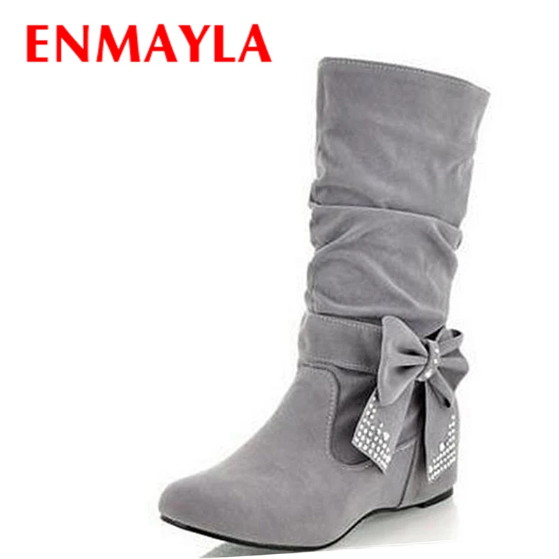 ENMAYLA Autumn Spring Shoes Woman Holiday Casual Flats Pleated Boots Women Bow Decoration Style Flock Ladies Half Boots
ENMAYLA Autumn Spring Shoes Woman Holiday Casual Flats Pleated Boots Women Bow Decoration Style Flock Ladies Half Boots