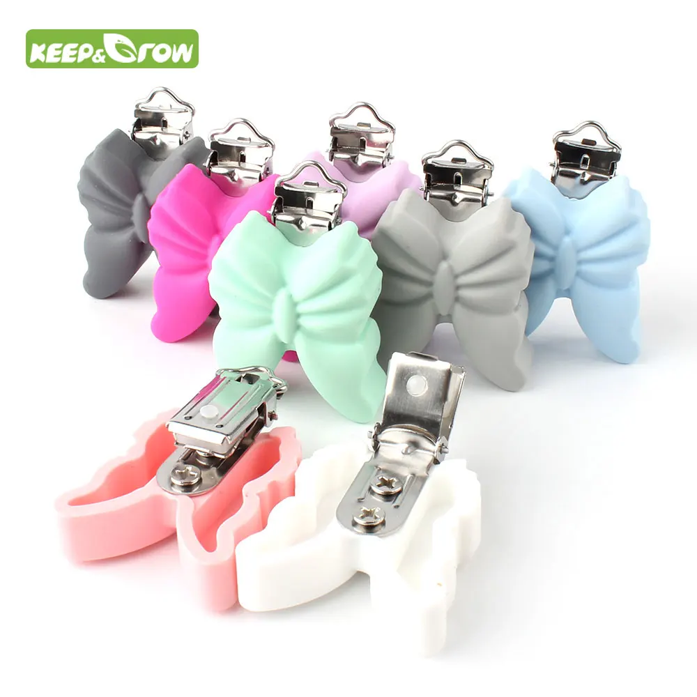 KEEP&GROW 3Pcs Butterfly Silicone Nipple Holder Pacifier Clips Baby Teething Toys BPA Free DIY Pacifier Chain Accessories
KEEP&GROW 3Pcs Butterfly Silicone Nipple Holder Pacifier Clips Baby Teething Toys BPA Free DIY Pacifier Chain Accessories
