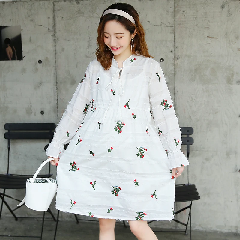 Maternity Dresses Nursing Dress Embroidery White Linen Pregnant Women Clothes Pregnancy Clothing Loose Long Sleeve Dress Clothes
Maternity Dresses Nursing Dress Embroidery White Linen Pregnant Women Clothes Pregnancy Clothing Loose Long Sleeve Dress Clothes