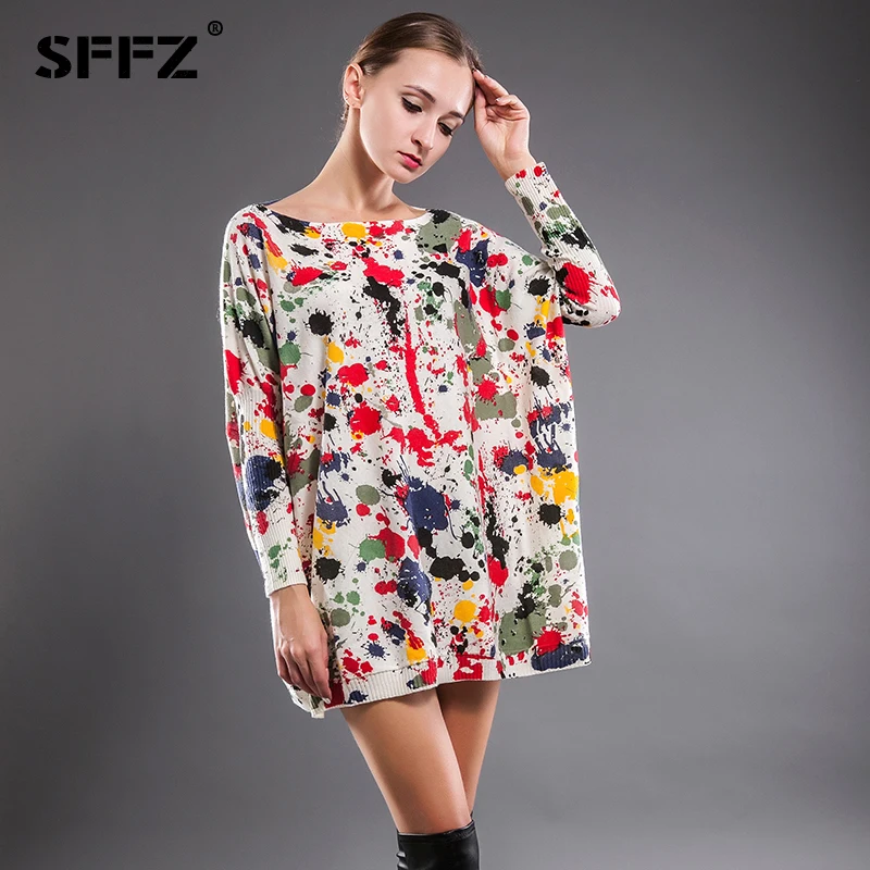 SFFZ Новинка 2019 года для женщин длинный свитер джемпер Весна объемный пуловер