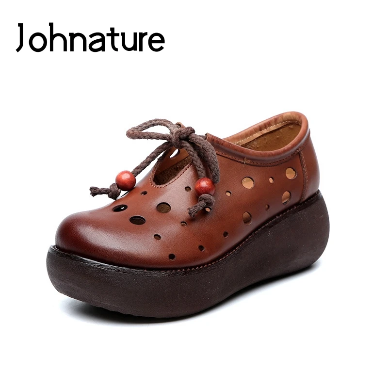 Женские сандалии на платформе Johnature, однотонные с Т-образным ремешком, из натуральной кожи, на шнуровке, ручной работы, в стиле ретро
Женские сандалии на платформе Johnature, однотонные с Т-образным ремешком, из натуральной кожи, на шнуровке, ручной работы, в стиле ретро