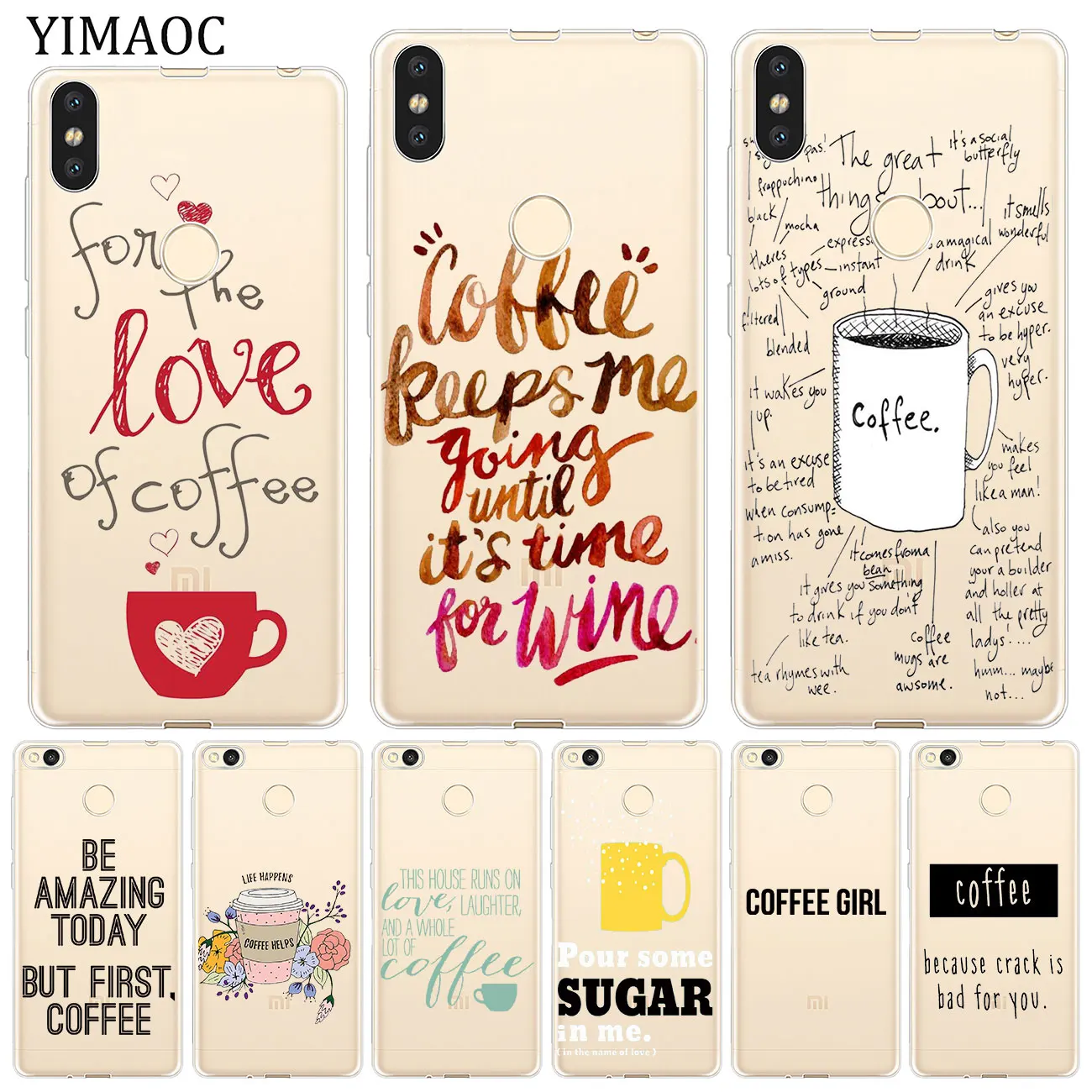 Мягкий чехол YIMAOC для Xiaomi Redmi K20 8A 7A 6A 5A 4A 4X S2 GO Note 8 7 6 5 Pro Plus 4|Бамперы| |