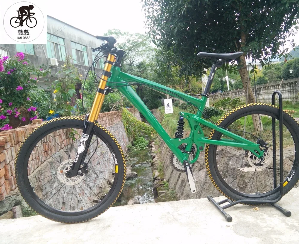 Kalosse 26*17 дюймов DH горный велосипед 27 передач масла тормоза велосипед|bicycle mountain