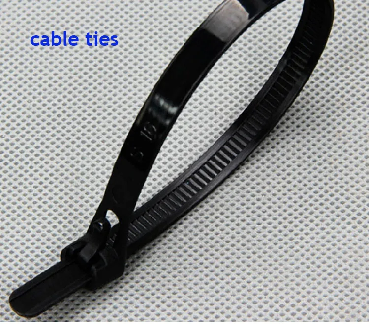 100pcs 8*250 Releasable Black Plastic Nylon Cable Ties Wire Tie plastic strap Zip Ties for Computer Wire Management
100pcs 8*250 Releasable Black Plastic Nylon Cable Ties Wire Tie plastic strap Zip Ties for Computer Wire Management