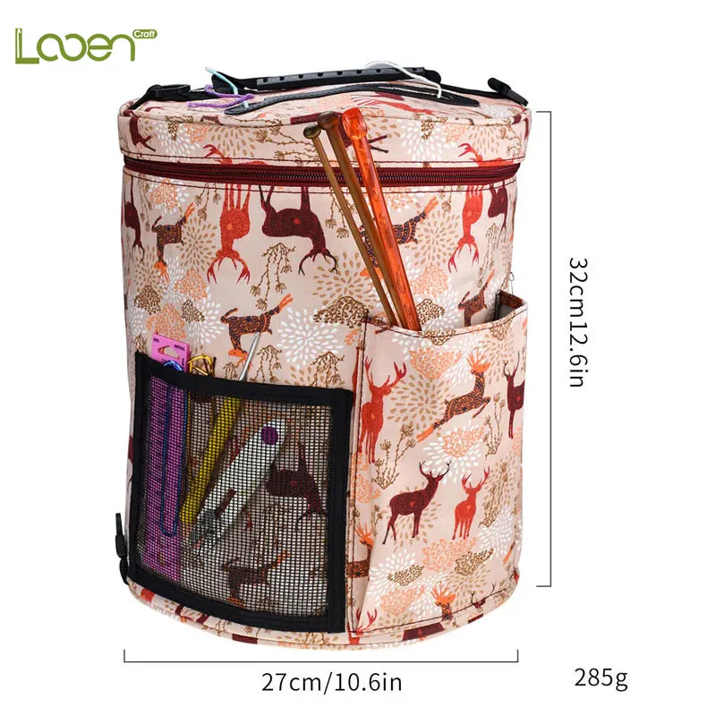 Набор крючков для вязания Looen с сумкой для хранения пряжи, милый животный жираф, пустые швейные инструменты.