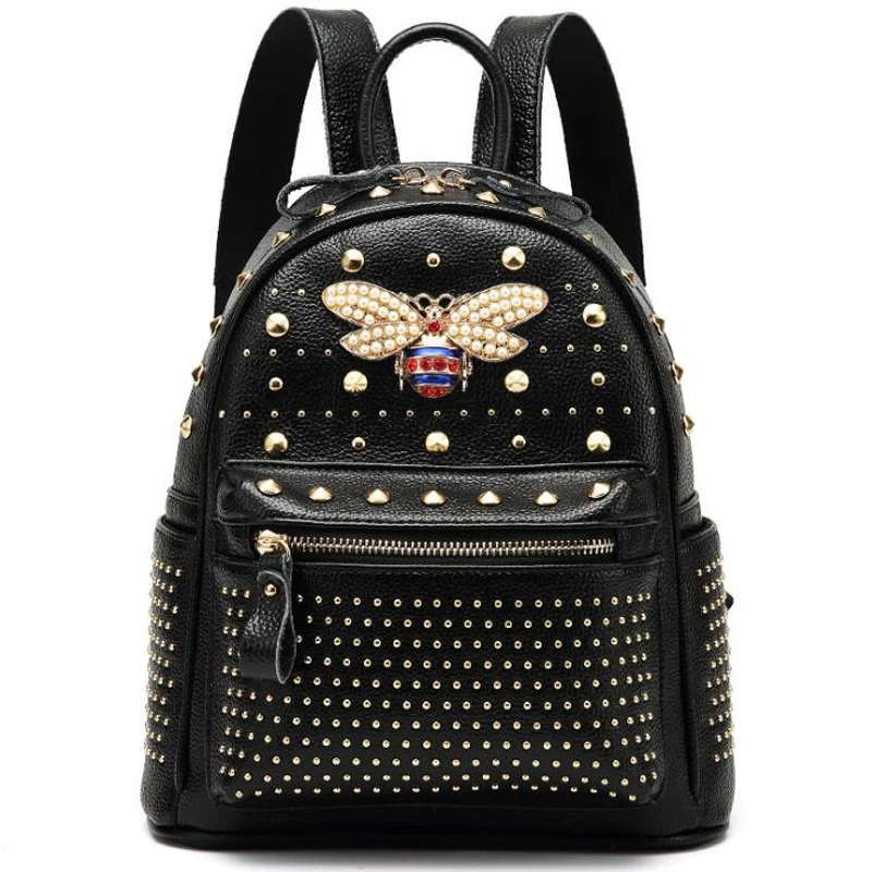 ANNRMYRS 2021 New Come fashion Women Bag Diamond Bee Bags Pearl Rivet Travel Shoulder Bag PU leather School Backpack Female Bag
ANNRMYRS 2021 New Come fashion Women Bag Diamond Bee Bags Pearl Rivet Travel Shoulder Bag PU leather School Backpack Female Bag