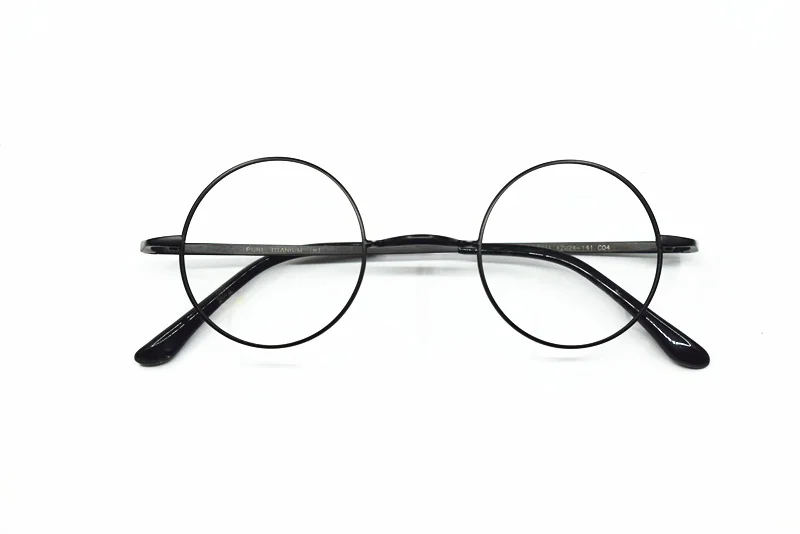 Винтажные круглые черные оправы для очков из чистого титана 42 мм с полной оправой для близорукости-125-150-300-600 
Винтажные круглые черные оправы для очков из чистого титана 42 мм с полной оправой для близорукости-125-150-300-600