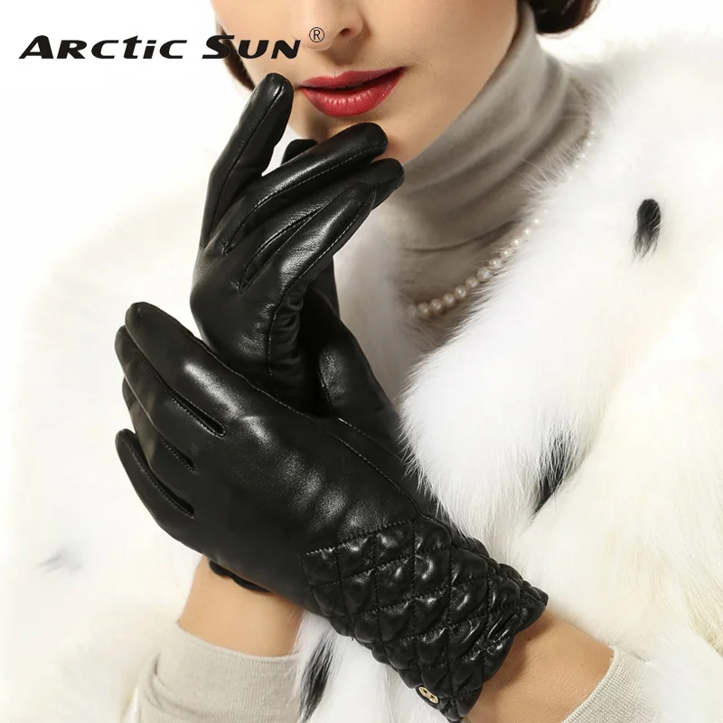 Women Gloves Wrist Elastic Top Fashion Goatskin Genuine Leather Solid Sheepskin Glove Thermal Winter Driving EL005NC
Women Gloves Wrist Elastic Top Fashion Goatskin Genuine Leather Solid Sheepskin Glove Thermal Winter Driving EL005NC