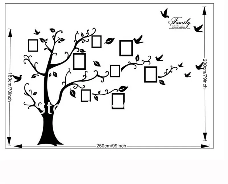3D DIY Photo Tree PVC Wall Decals Adhesive Wall Stickers Mural Art Home Decor For Living room Bedroom 180*250cm Dropshipping /C
3D DIY Photo Tree PVC Wall Decals Adhesive Wall Stickers Mural Art Home Decor For Living room Bedroom 180*250cm Dropshipping /C
