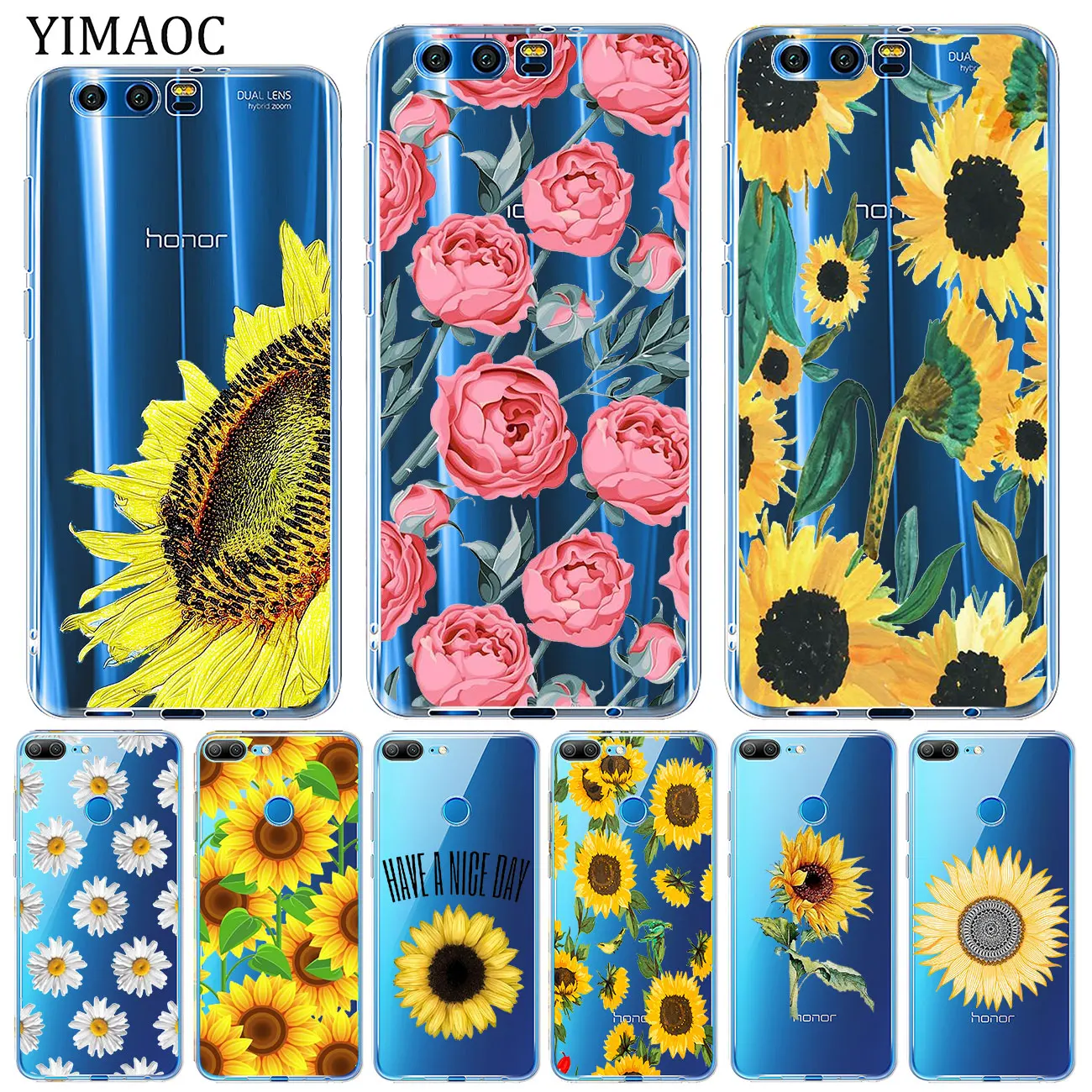 Милый Летний мягкий чехол для Huawei Y9 Y7 Y6 Prime 2018 Honor 20 10 9 9X 8C 8X 8 Lite 7X 7C 7A Pro|Бамперы| |