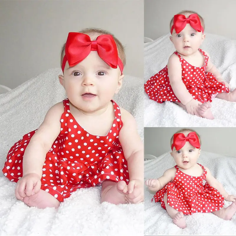 Новое поступление детской одежды для девочек красный сарафан новорожденных
