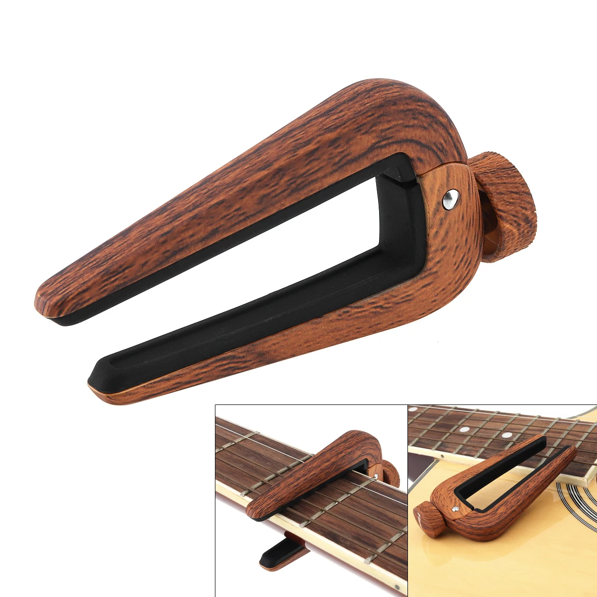 Wood Grain Force Adjustable Zinc Alloy Guitar Capo for Acoustic Classical Ukulele & Guitar
Wood Grain Force Adjustable Zinc Alloy Guitar Capo for Acoustic Classical Ukulele & Guitar