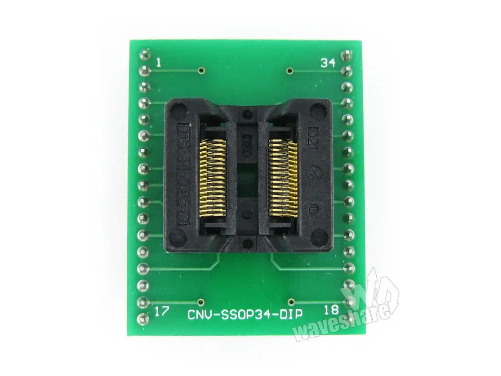 Фото Программирующее гнездо SSOP34 к DIP34 TSSOP34 IC тестовое программируемый адаптер 0 65 шаг