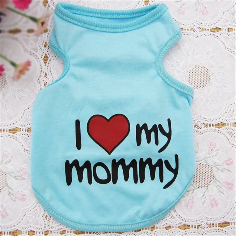 Fashion Cute 100% Cotton Pet Dog Vests with Mommy word Design Pet Dog Clothes for Small Dogs for small dog with 4 color
Fashion Cute 100% Cotton Pet Dog Vests with Mommy word Design Pet Dog Clothes for Small Dogs for small dog with 4 color