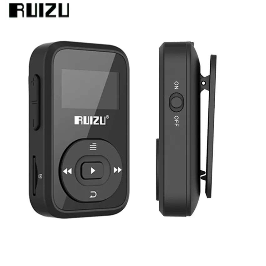 Оригинальный спортивный мини MP3 плеер RUIZU X26 Mp3 с клипсой 8 ГБ FM рекордером и