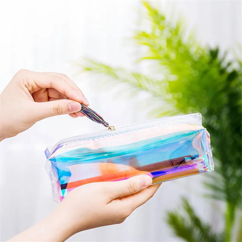 Fashion Transparent Harajuku Hologram Laser Pencil Case Tassel Zipper Pencilcase Bag Woman MakeupHandbag Girl Purse
Fashion Transparent Harajuku Hologram Laser Pencil Case Tassel Zipper Pencilcase Bag Woman MakeupHandbag Girl Purse