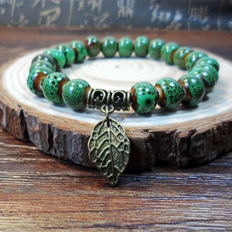 Topkeeping Brand Vintage Bracelet Beaded Fashion Women Girl Bracelet Glaze Beaded RETRO Art Ceramic Leaves Jewelry Bracelets
Topkeeping Brand Vintage Bracelet Beaded Fashion Women Girl Bracelet Glaze Beaded RETRO Art Ceramic Leaves Jewelry Bracelets