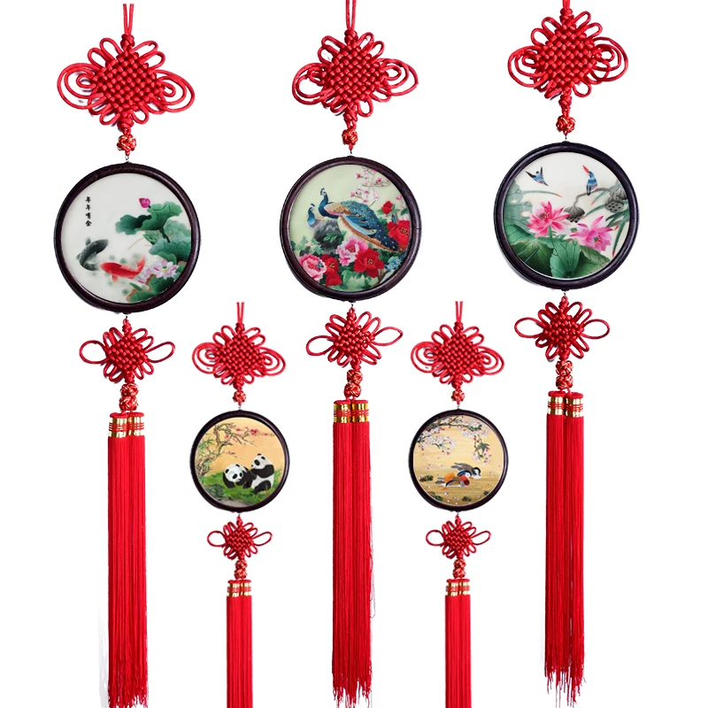Chinese knot Hand Silk Embroidery Works Wall Hanging Decorations for Home Decor Living Room Ornaments Wenge Wooden Frame Gift
Chinese knot Hand Silk Embroidery Works Wall Hanging Decorations for Home Decor Living Room Ornaments Wenge Wooden Frame Gift