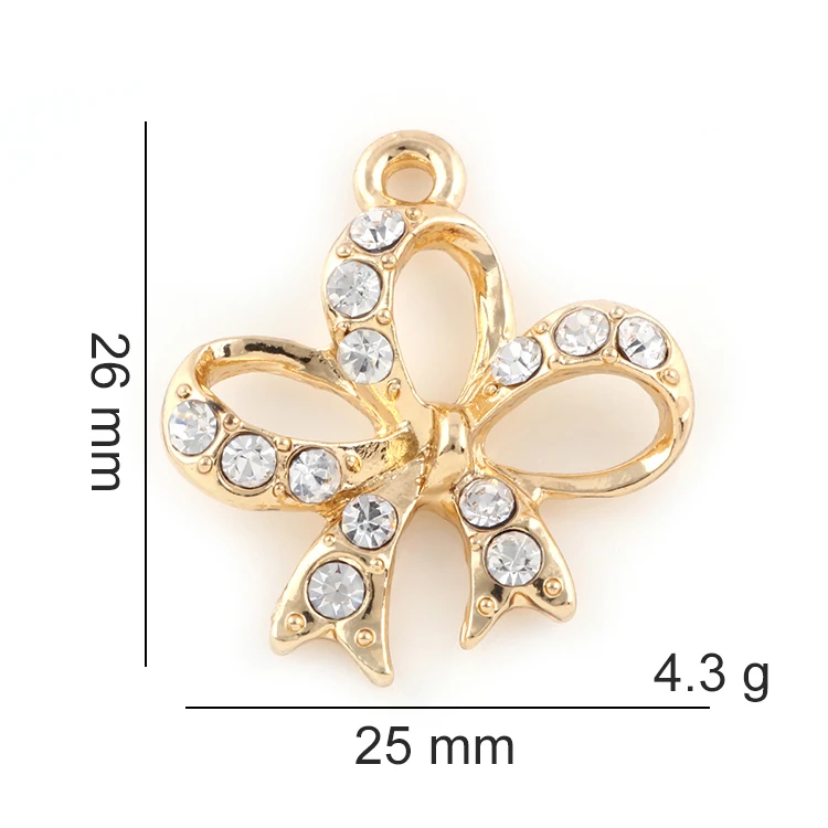 20PCS Fashion Bowknot Charms Crystal Pendant For Necklace Bracelet Handmade Crafts 26*25mm
20PCS Fashion Bowknot Charms Crystal Pendant For Necklace Bracelet Handmade Crafts 26*25mm