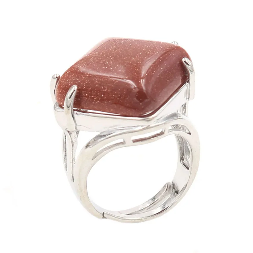 YJXP Silver Plated Rhombus Shape Golden Sand Stone Adjustable Finger Ring Engagement Jewelry
YJXP Silver Plated Rhombus Shape Golden Sand Stone Adjustable Finger Ring Engagement Jewelry