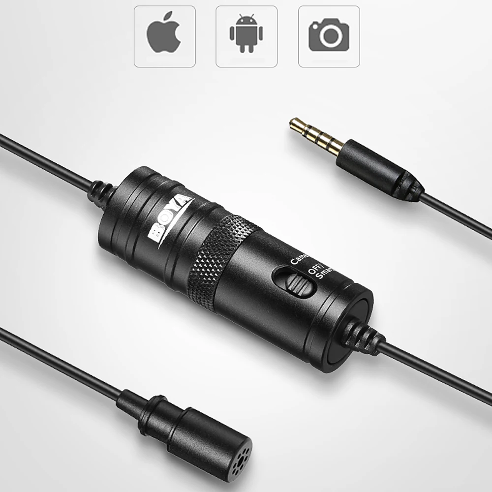 Official Original BOYA BY-M1 Lavalier Microphone Camera Video Recorder for iPhone Smartphone For Canon Nikon DSLR Zoom Camcorder
Official Original BOYA BY-M1 Lavalier Microphone Camera Video Recorder for iPhone Smartphone For Canon Nikon DSLR Zoom Camcorder