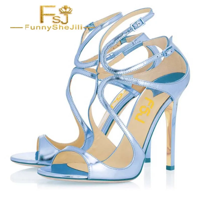 FSJ Blue Strappy Stiletto Heel Open Toe Women Sandals Noble Ankle Strap Buckle Prom Elegant Ladies Girl Date Dress Shoes 2021
FSJ Blue Strappy Stiletto Heel Open Toe Women Sandals Noble Ankle Strap Buckle Prom Elegant Ladies Girl Date Dress Shoes 2021