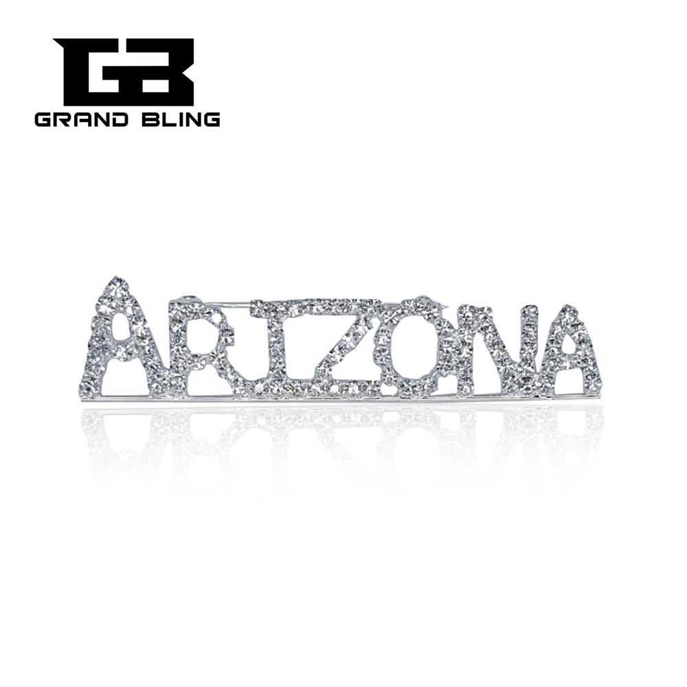 USA States Theme Gift Bling Rhinestone "ARIZONA" State Word Pin Crystal Brooch Jewelry
USA States Theme Gift Bling Rhinestone "ARIZONA" State Word Pin Crystal Brooch Jewelry
