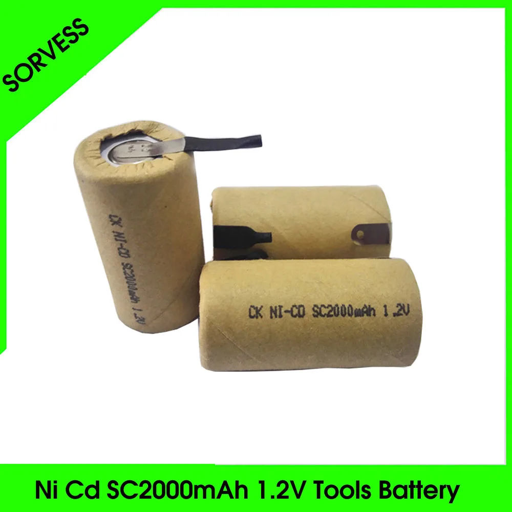 4/8PCS 1.2V SC2000mAh Power Drill Rechargeable Battery Ni Cd Batteries With Welding Tabs Points For Charging Hand Drill Tools
4/8PCS 1.2V SC2000mAh Power Drill Rechargeable Battery Ni Cd Batteries With Welding Tabs Points For Charging Hand Drill Tools