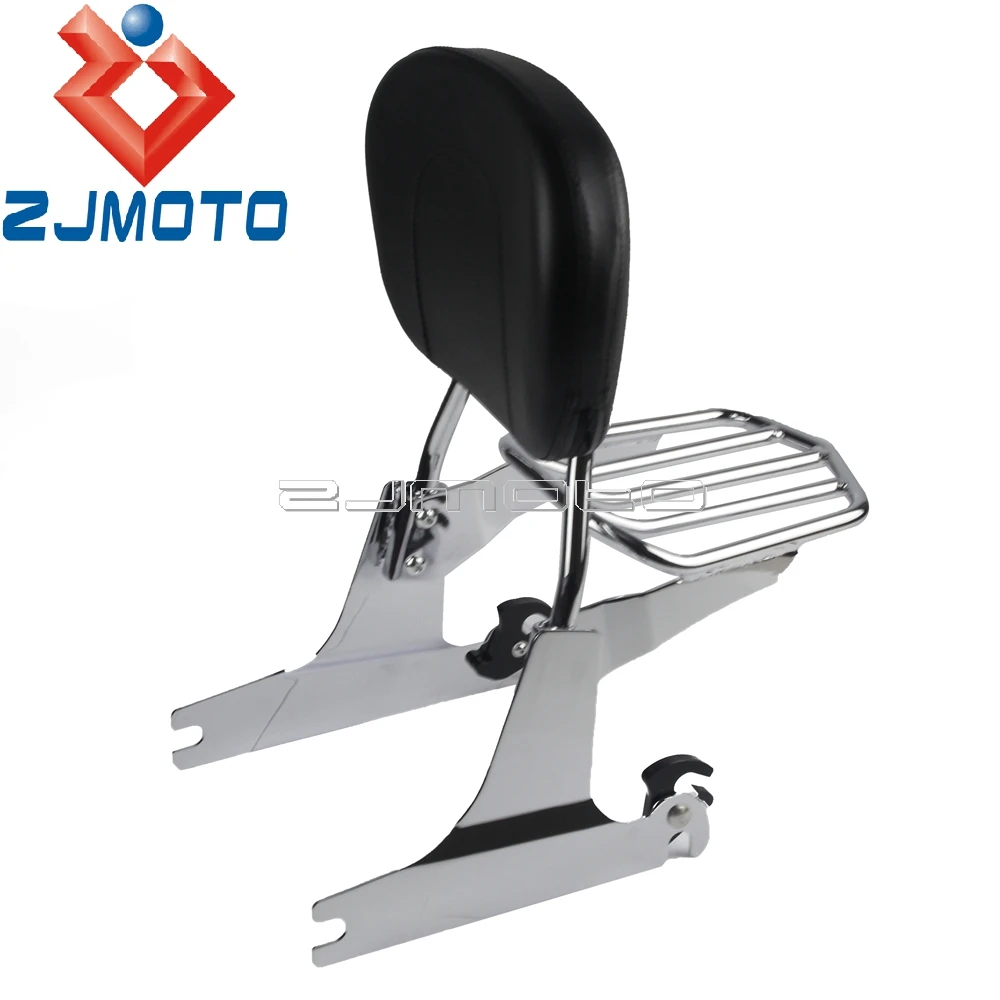 Chrome Motorcycle Detachable Sissy Bar Backrest Pad Luggage Rack For Harley Dyna Super Glide Low Rider Wide Glide FXD 2002-2005
Chrome Motorcycle Detachable Sissy Bar Backrest Pad Luggage Rack For Harley Dyna Super Glide Low Rider Wide Glide FXD 2002-2005