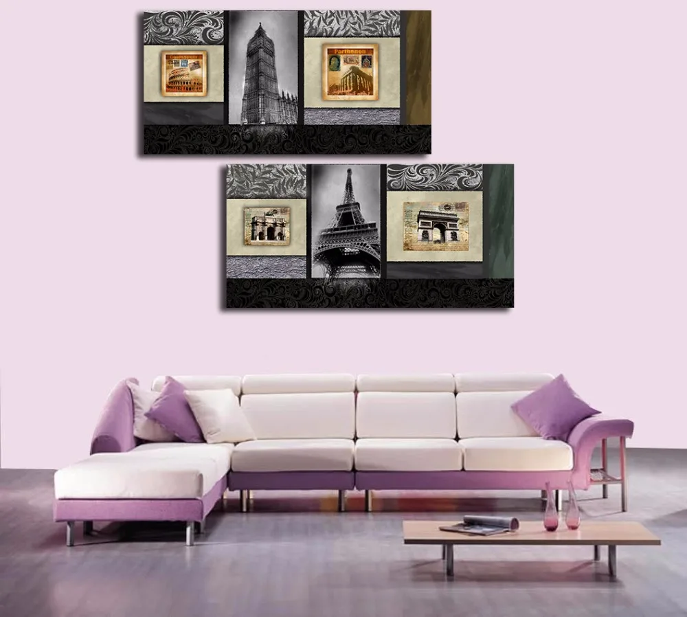 Unframed Painting On Canvas Vintage European Buildings Eiffle Tower Poster Picture Modern Home Living Room Background Murals
Unframed Painting On Canvas Vintage European Buildings Eiffle Tower Poster Picture Modern Home Living Room Background Murals