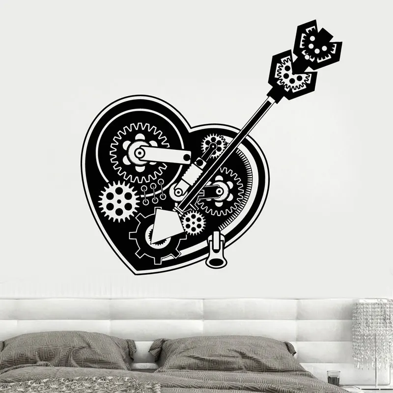 SteamPunk Mechanical Heart Gears Car Lock Wall Stickers Vinyl Home Decor Teens Room Living Room Decals Removable Mural A113
SteamPunk Mechanical Heart Gears Car Lock Wall Stickers Vinyl Home Decor Teens Room Living Room Decals Removable Mural A113