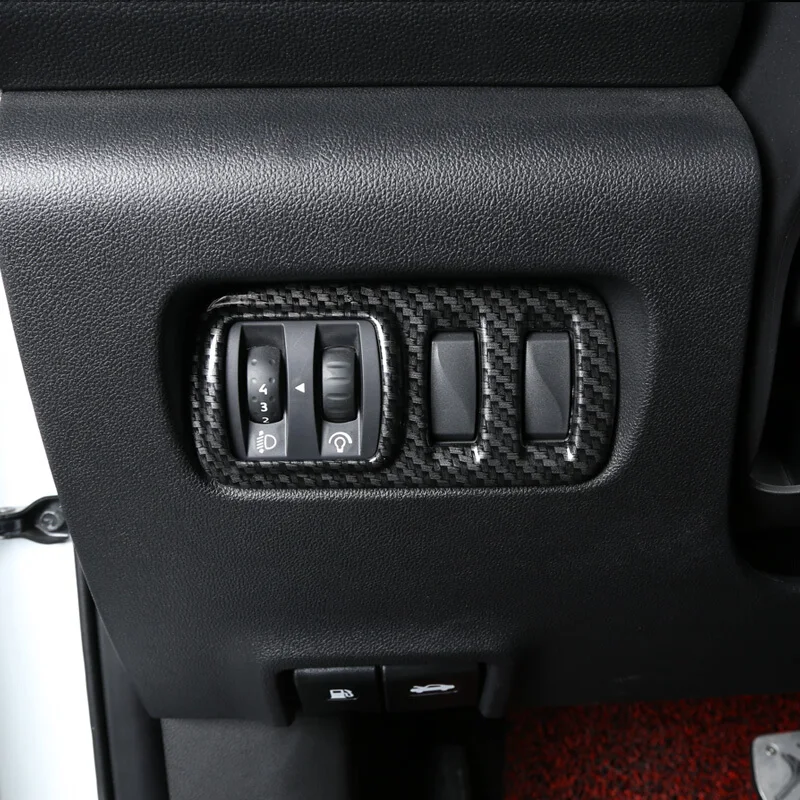 For Renault Kadjar 2015 2016 2017 2018 2019 Accessories Car Antiskid system Headlamps Adjustment Switch Cover trim Carbon Fibre |