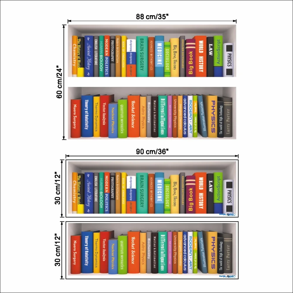 3D Modern Wall Sticker Lifelike Bookcase Office Wall Decors Living Room Bedroom Decorations Creative Mural Art Room Decals
3D Modern Wall Sticker Lifelike Bookcase Office Wall Decors Living Room Bedroom Decorations Creative Mural Art Room Decals