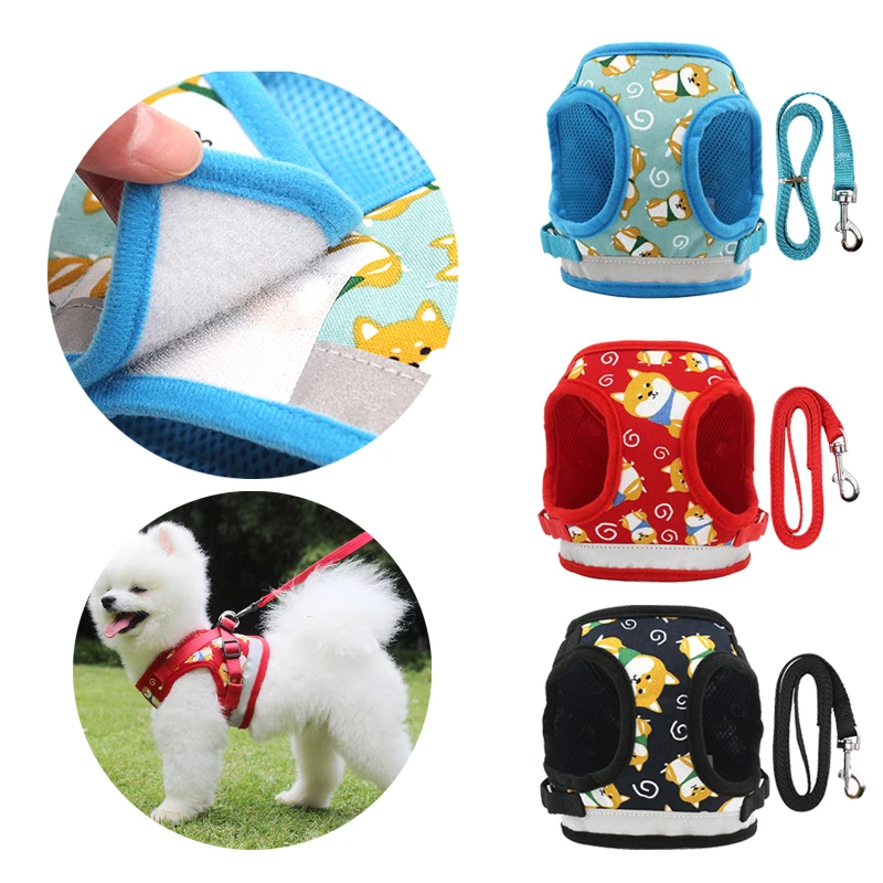 Soft Mesh Dog Cat Harness Set Adjustable Reflective Vest For Puppy Teddy French Bulldog Training Harness Walking Lead Leash sets
Soft Mesh Dog Cat Harness Set Adjustable Reflective Vest For Puppy Teddy French Bulldog Training Harness Walking Lead Leash sets