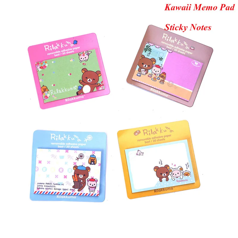 4Pcs/Set Kawaii Bear Memo Pad Self-Adhesive message post Removable Memo Pad Sticky Notes School office supplies stationery
4Pcs/Set Kawaii Bear Memo Pad Self-Adhesive message post Removable Memo Pad Sticky Notes School office supplies stationery
