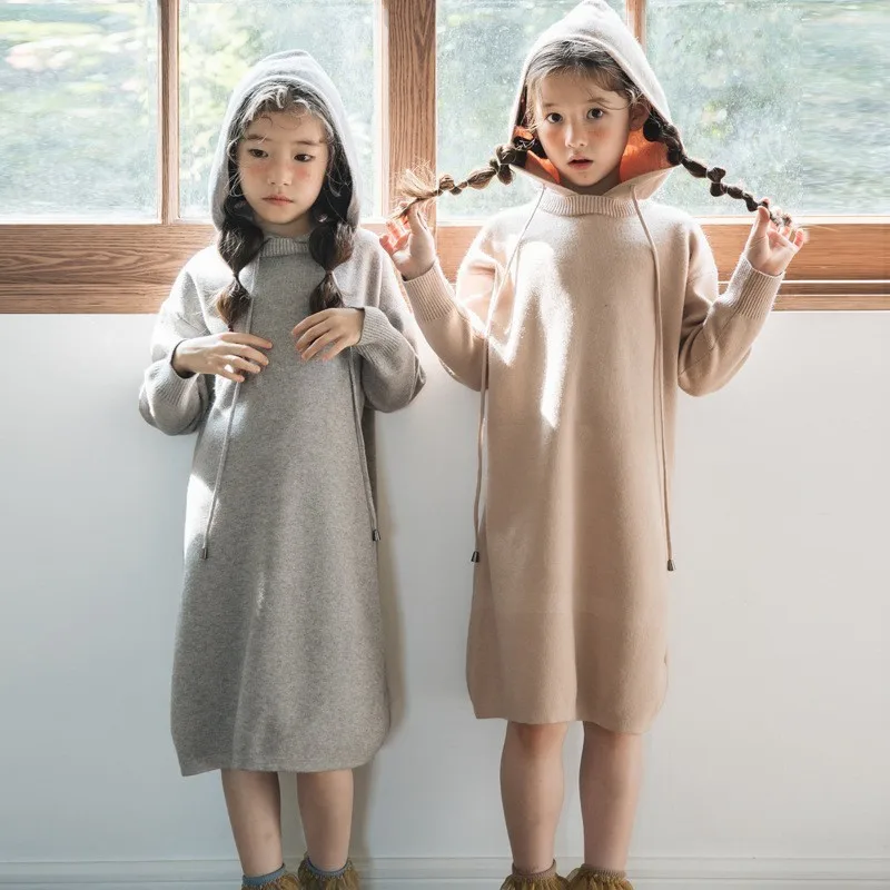 Teenage Knit Long Sweaters Girl Children Dress Hooded 2019 Korean Style Baby Girls Dress Knitted Autumn Winter Long Sleeve Tops
Teenage Knit Long Sweaters Girl Children Dress Hooded 2019 Korean Style Baby Girls Dress Knitted Autumn Winter Long Sleeve Tops