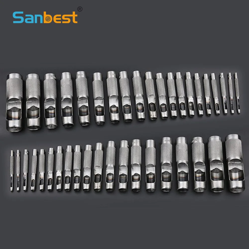 Sanbest Leather Craft Hole Punch Tool, Thick Steel Craft Round Belt Paper Canvas Clothes Punching DIY Puncher AT00002
Sanbest Leather Craft Hole Punch Tool, Thick Steel Craft Round Belt Paper Canvas Clothes Punching DIY Puncher AT00002