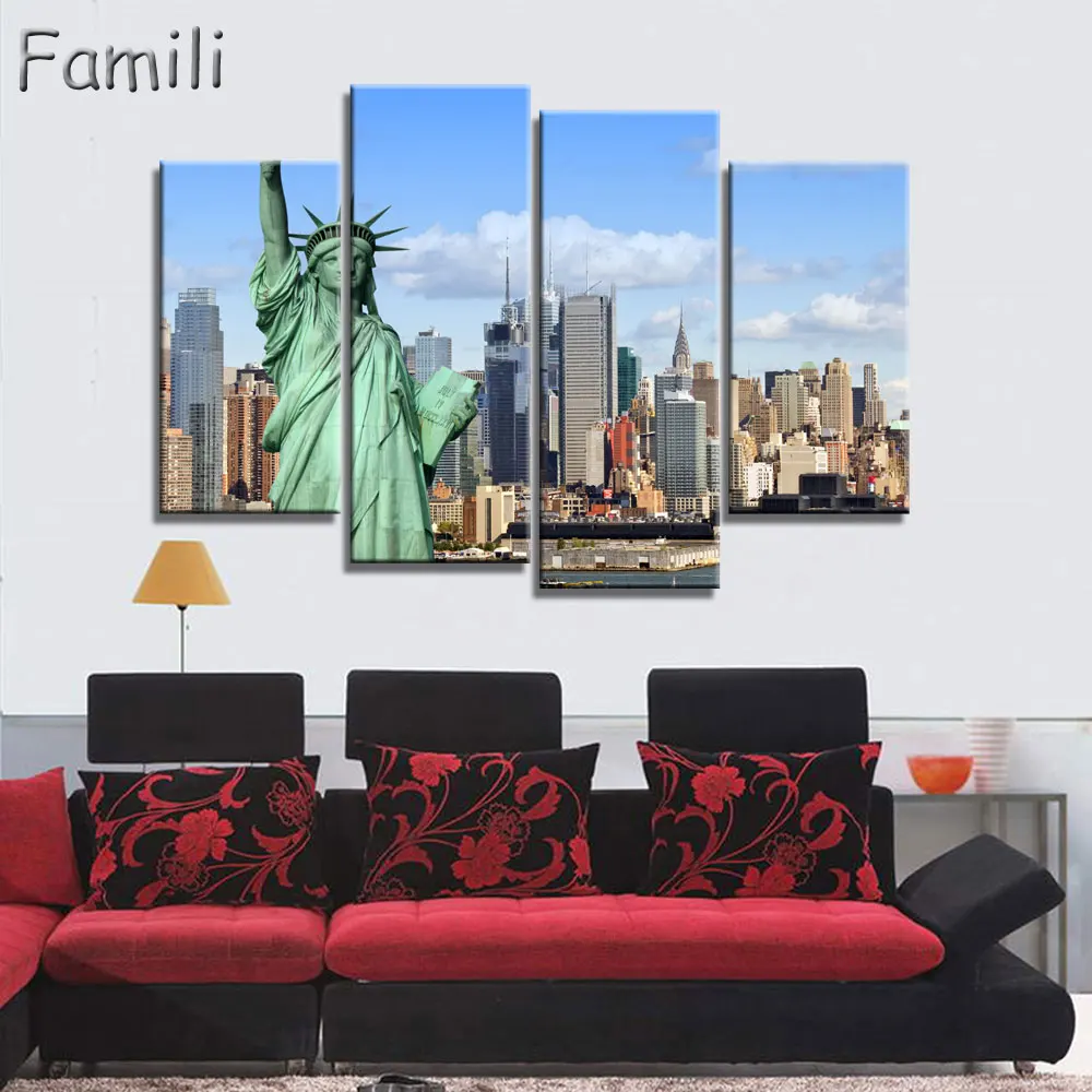 4 Panel Canvas Painting New York City HD Print Painting Modern Wall Art Picture for Living Room Home Decor Paintings No Frame
4 Panel Canvas Painting New York City HD Print Painting Modern Wall Art Picture for Living Room Home Decor Paintings No Frame