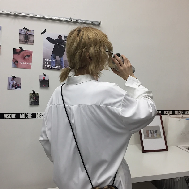 spring Women's Clothing fashion brands Blouses Harajuku style white woman shirts bf couple clothes oversize tops casual new
spring Women's Clothing fashion brands Blouses Harajuku style white woman shirts bf couple clothes oversize tops casual new