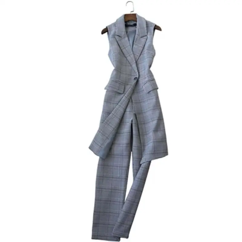 Fashion suit female New British style Slim-fit fashion plaid sleeveless vest + pants two sets of ladies Leisure suit women
Fashion suit female New British style Slim-fit fashion plaid sleeveless vest + pants two sets of ladies Leisure suit women