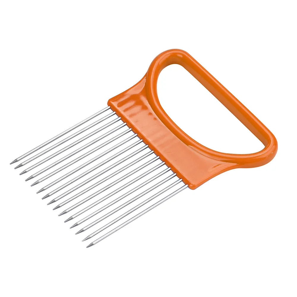 Stainless Steel Onion Cutter Tomato Onion Vegetables Slicer Cutting Creative Kitchen Cooking Tool Slicing Cutter Safe Fork #763
Stainless Steel Onion Cutter Tomato Onion Vegetables Slicer Cutting Creative Kitchen Cooking Tool Slicing Cutter Safe Fork #763