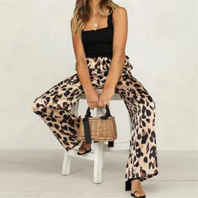 Women Autumn Spring Vintage Casual Pants Trendy Wide Leg High Waist Bandage Leopard Printed Wide Leg Long Pants Loose OL Trouser
Women Autumn Spring Vintage Casual Pants Trendy Wide Leg High Waist Bandage Leopard Printed Wide Leg Long Pants Loose OL Trouser