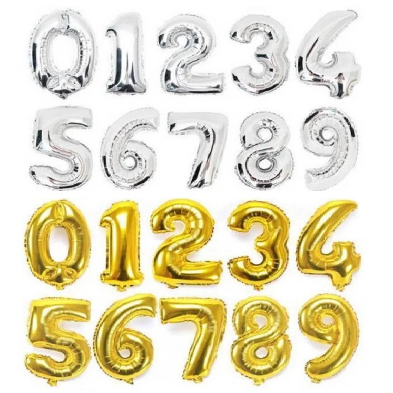 Large Gold Silver 40inch Number Balloons Foil Balloon Birthday Wedding Party DIY Decoration Supplies Celebration Digit 012345678
Large Gold Silver 40inch Number Balloons Foil Balloon Birthday Wedding Party DIY Decoration Supplies Celebration Digit 012345678