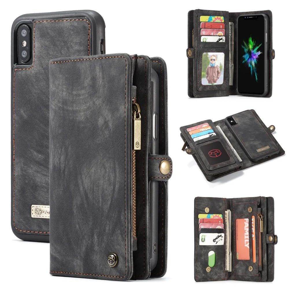 For iPhone XS Max Leather Case Flip Folio Zipper Wallet Leather Case Card Slots Magnetic Back Cover for iPhone XS XR Coque Capa
For iPhone XS Max Leather Case Flip Folio Zipper Wallet Leather Case Card Slots Magnetic Back Cover for iPhone XS XR Coque Capa