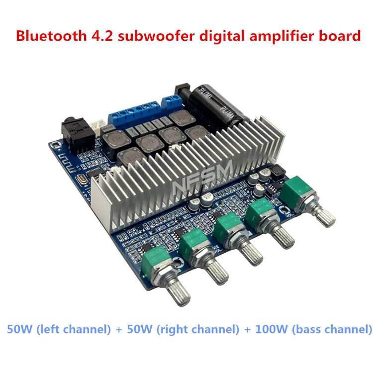 2*50W+100W New TPA3116D2 Subwoofer Amplifier Board 2.1 Channel High Power Bluetooth 4.2 Audio Amplifier Board
2*50W+100W New TPA3116D2 Subwoofer Amplifier Board 2.1 Channel High Power Bluetooth 4.2 Audio Amplifier Board